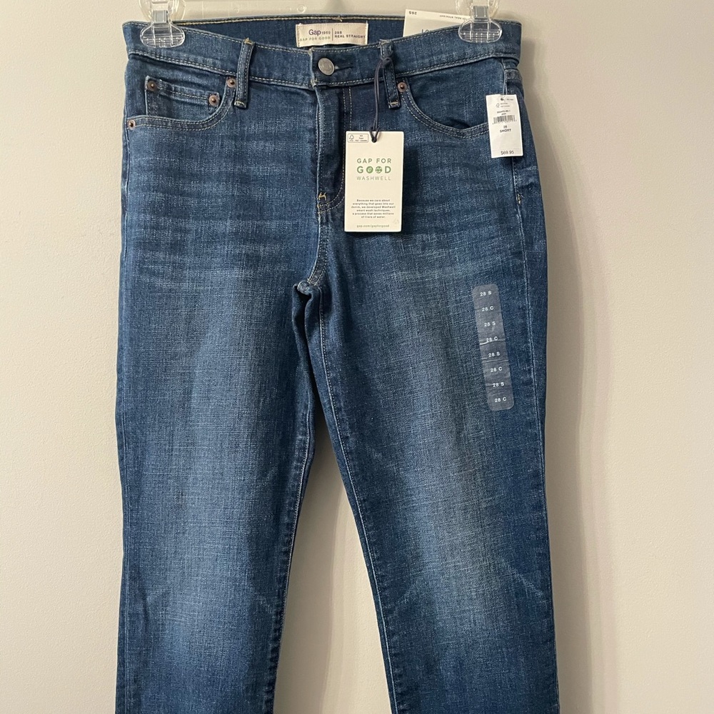 Gap straight let jeans.